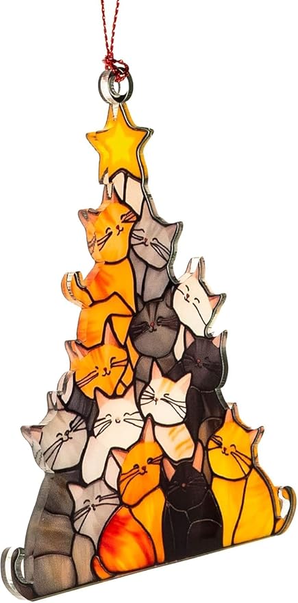 Cat Ornament, Cat Ornaments for Christmas Tree, Funny Holiday Decorations 2025 - Image 3