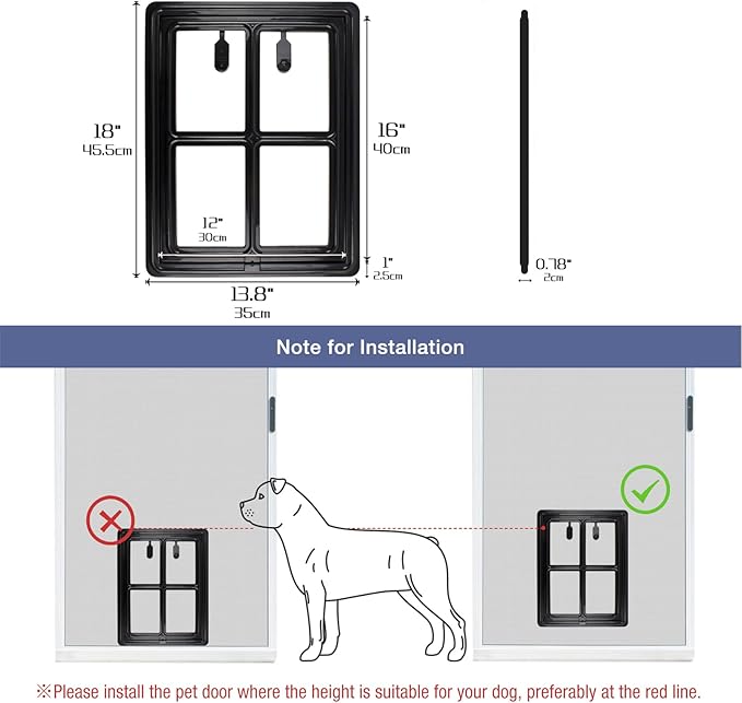 NAMSAN Dog Screen Door, Passage Size 12 x 16 inches, Dog Door - Image 5
