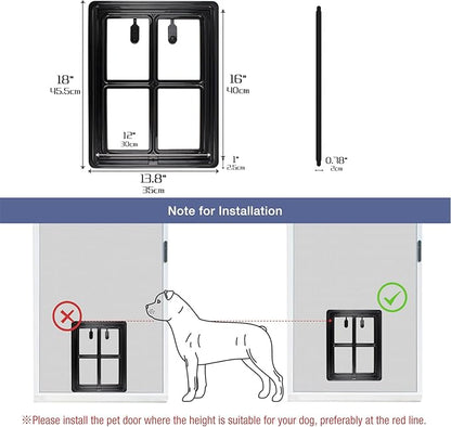 NAMSAN Dog Screen Door, Passage Size 12 x 16 inches, Dog Door - Image 5