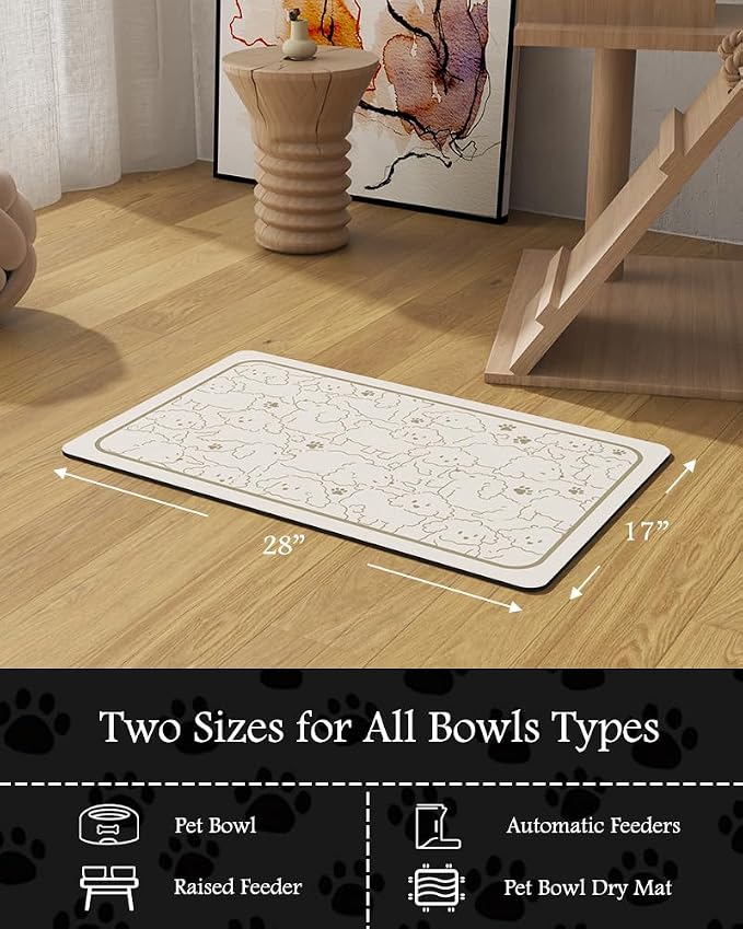 Pet Feeding Mat-Absorbent Dog Mat - Image 7