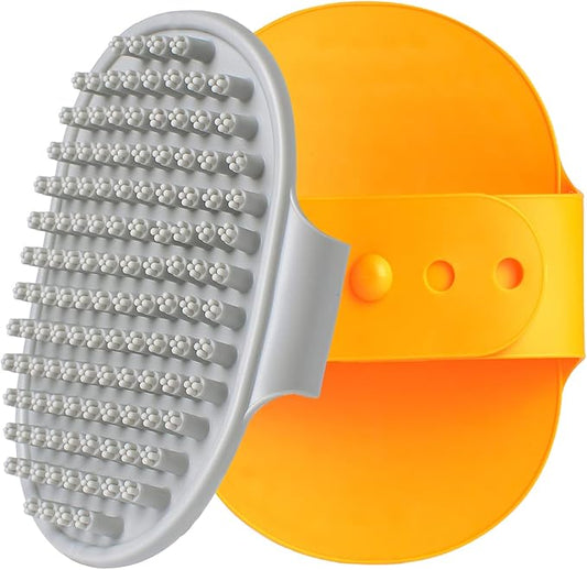 Dog Grooming Brush, Pet Shampoo Bath Brush Shedding Soothing Massage Rubber Comb by Kwispel