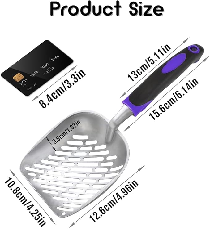 Cat Litter Scoop -Metal Cat Litter Scoop-Upgrade Sturdy Mesh Scooper - Image 2