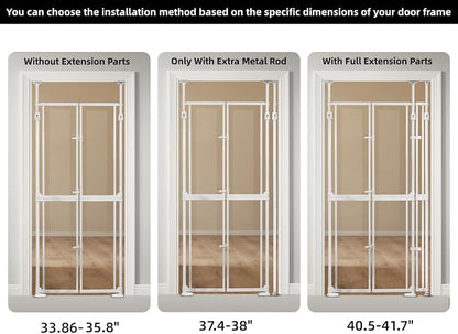 74.80-98.43'' Extra Tall Cat Gate, Adjustable 33.86” and 35.80" Wide, - Image 8