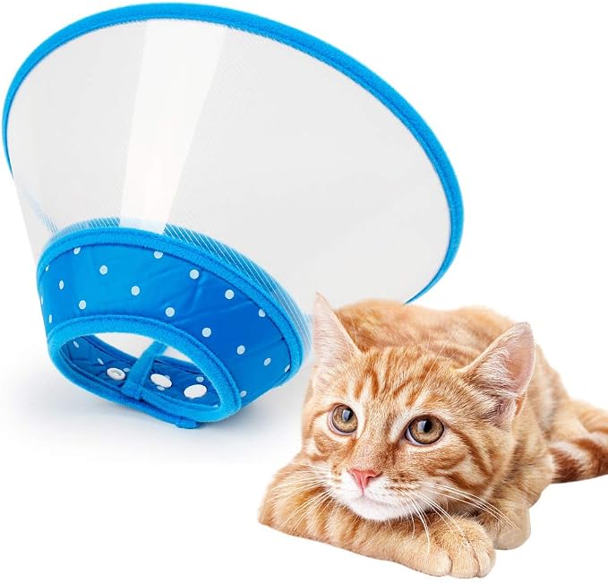Pet Cone Recovery Dog Cone Adjustable Dog Collar Clear Padded Collar - Image 4