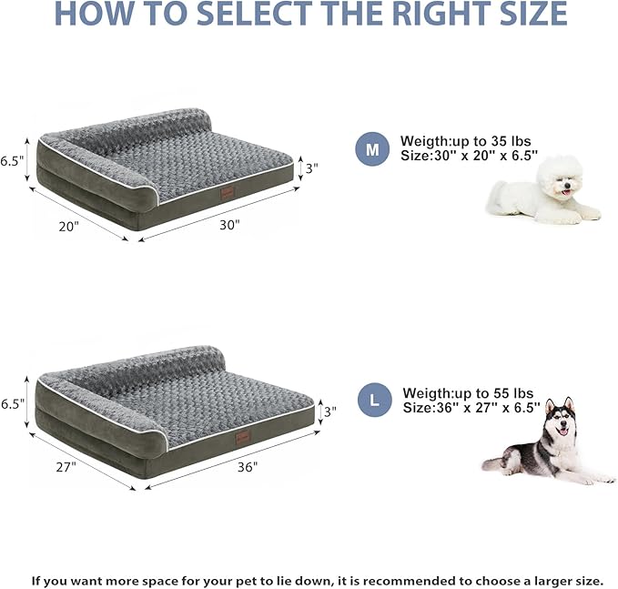BFPETHOME Orthopedic Dog Beds for Large Dogs-Waterproof Sofa Pet Bed - Image 4