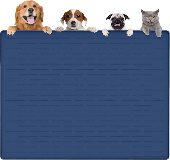 Largest Dog Food Mat, Thinken Waterproof Non-Slip XXXL Pet Feeding Mat by Goldleaf