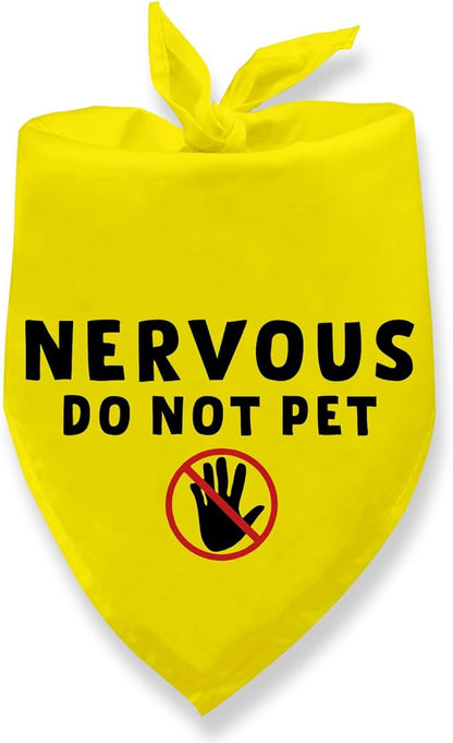Nervous Do Not Pet Dog Bandana, Nervous Anxious Dog Bandana No Hand Sniffs Gift by Fmeklaht