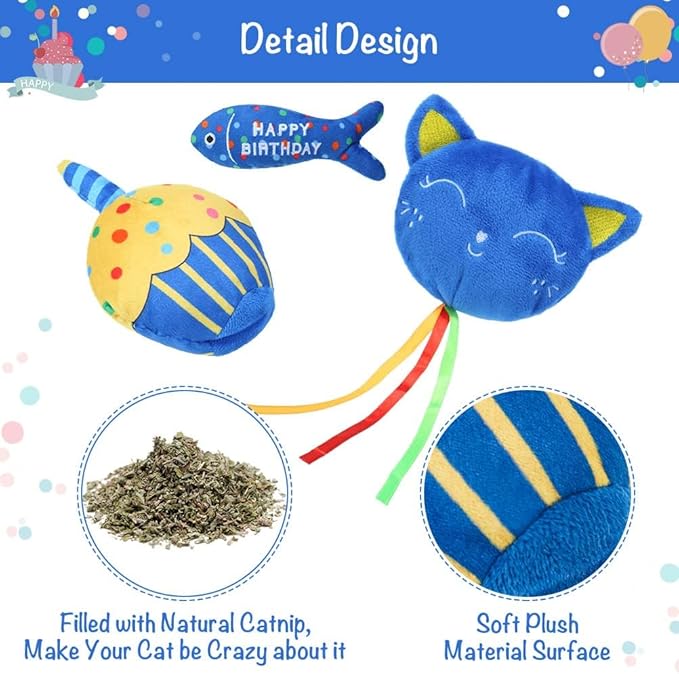 BINGPET Cat Birthday Catnip Toys - Image 2