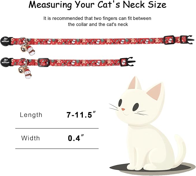 2 Pack Christmas Cat Collars - Image 4