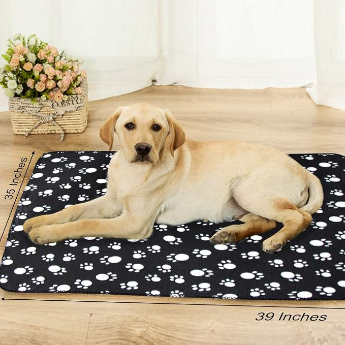 Comsmart Dog Blankets for Small Dogs, 6 Pack Puppy Blanket Cute Paw Print Pet - Image 5