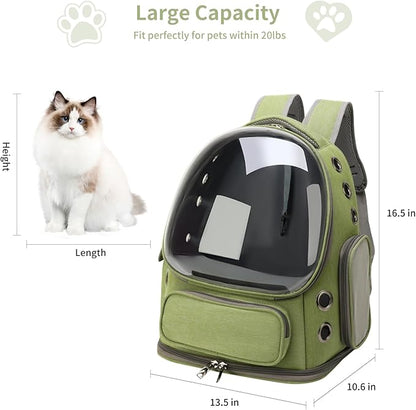 Cat Backpack Carrier for Cats and Small Dogs, Breathable Cat Bubble Backpack - Image 5