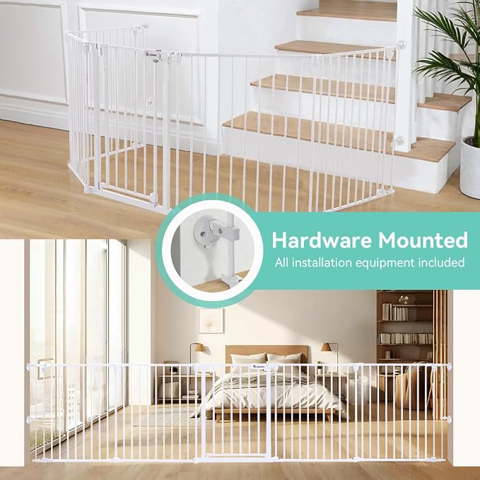 COMOMY 127.8" Extra Wide Baby Gate, Dog Gate - Image 2