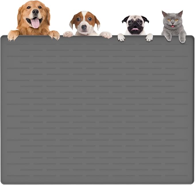 Largest Dog Food Mat, Thinken Waterproof Non-Slip XXXL Pet Feeding Mat by Goldleaf