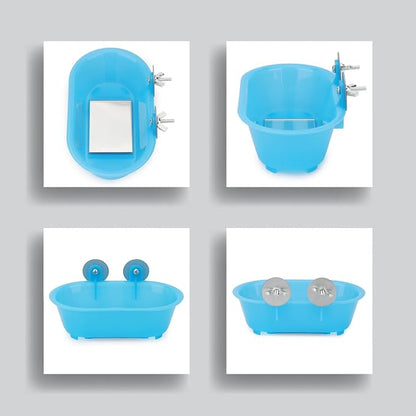 Hypeety Bird Bath with Mirror Portable Bird Bath Bird Bathroom - Image 4