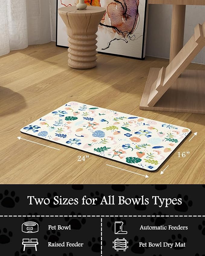 Pet Feeding Mat-Absorbent Dog Mat - Image 7