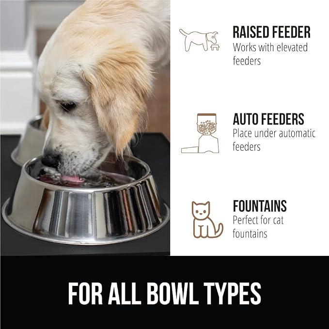 GORILLA GRIP 100% Waterproof Raised Edge BPA Free Silicone Pet Feeding Mat - Image 6