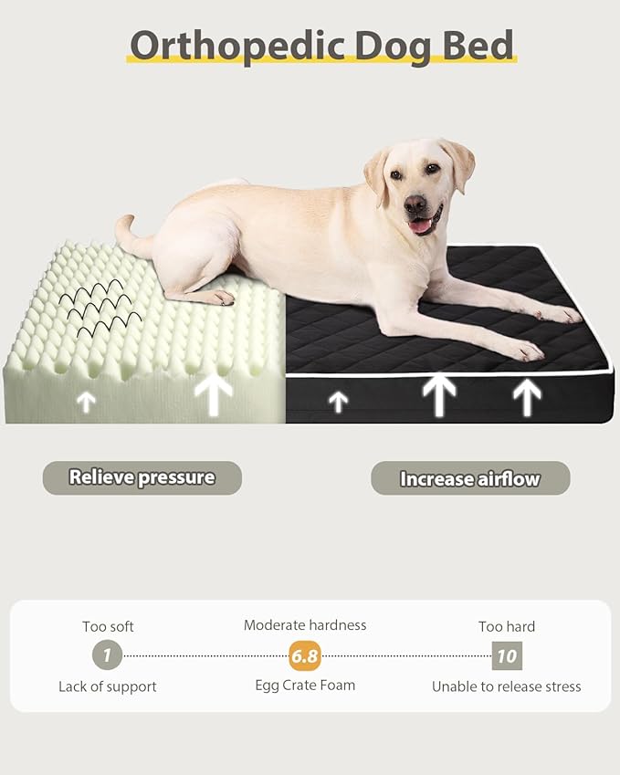 Orthopedic XL Dog Beds Large Sized Dog Waterproof Pet Kennel Pad - Image 4