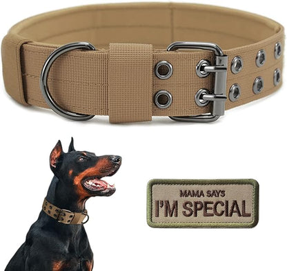 Tactical Dog Collar Military Adjustable Dog Collars Soft Nylon Training Collar by Periflowin