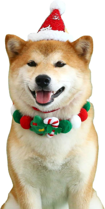 Lionheart glory Christmas Collar Pom-Pom Plush Ball Collar - Image 7