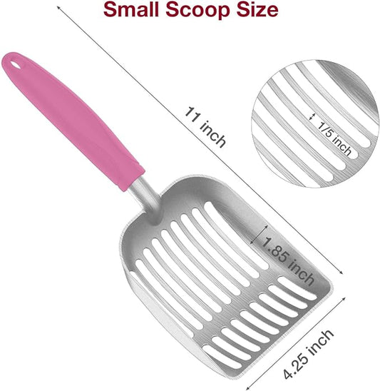 Cat Litter Scoop, Kitty Metal Scooper, Aluminum Alloy Sifter, Kitten Pooper - Image 2