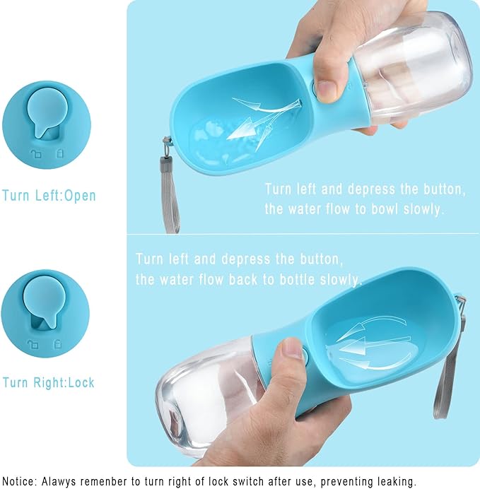 Dog Water Bottle with Food Container, Travel Puppy Water Bowl, Portable Pet - Image 4