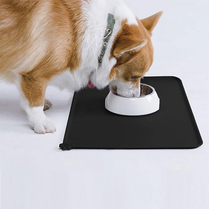 AUDWUD Silicone Waterproof Pet Feeding Mats, Anti Slip Bowl Pad, Dog Mat - Image 7