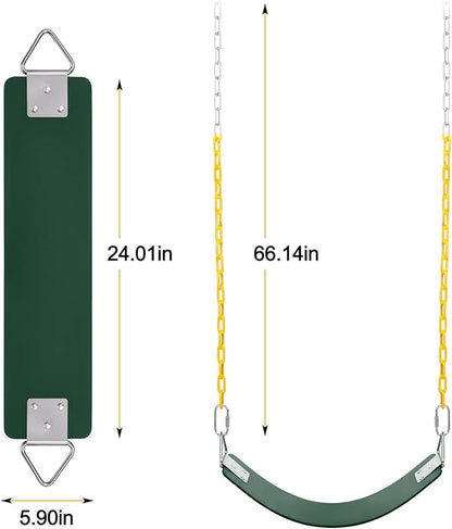 AGPTEK Swing Set, Seat with 66 Inch Anti-Rust Chains Thermoplastic Coated - Image 6