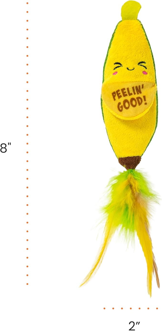 Catstages Peelin' Good Banana Kicker Dental Catnip Toy - Image 7