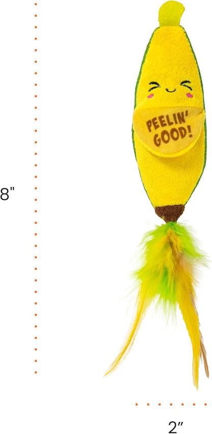 Catstages Peelin' Good Banana Kicker Dental Catnip Toy - Image 7
