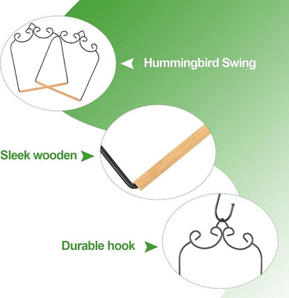 2 Pack Hummingbird Swings and Perches Metal Frames - Image 3