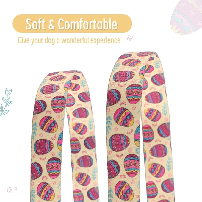 QQPETS Adjustable Soft Dog Collar: Print Flower Pink Multicolor Cute Patterns - Image 5