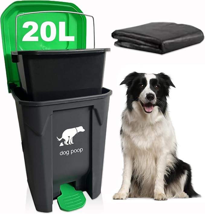 Yatmung 20L/5Gallon Dog Poop Trash Can Outside by Yatmung