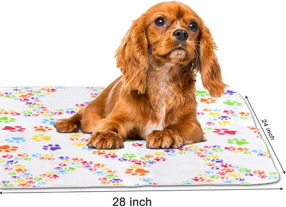 Comsmart Dog Blankets for Small Dogs, 6 Pack Puppy Blanket Cute Paw Print Pet - Image 3