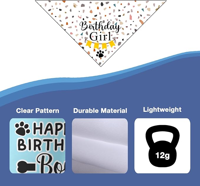 Dog Birthday Bandana Party Supplies Photo Prop Puppy Happy Birthday Dog Pet - Image 2
