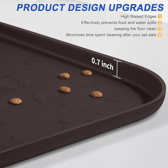 Silicone Pet Feeding Mat with Raised Edge - Image 4