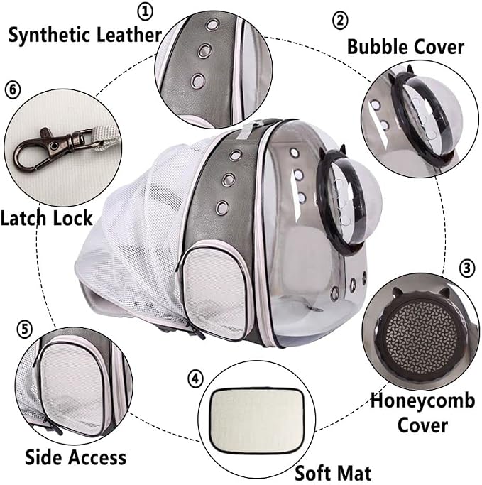 Expandable Cat Carrier Backpack, Backpack - Image 4
