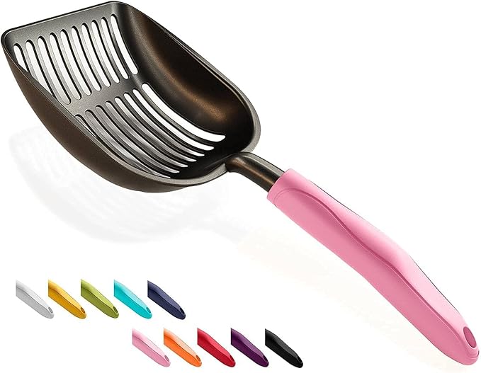 WePet Cat Litter Scoop, Non-Stick Plated Aluminum Alloy Sifter, Kitty Durable - Image 8