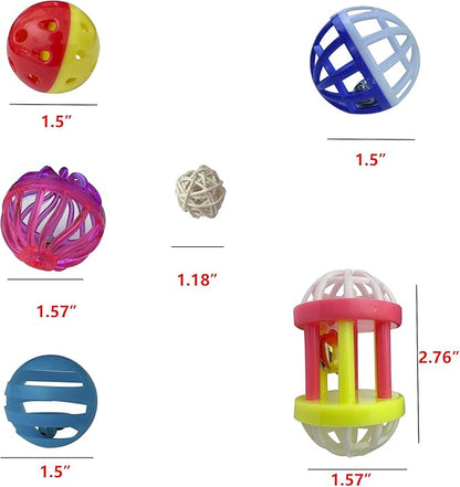 6pcs Foraging Ball Bird Toys Conures Feeder Toys Parakeets Foot Talon Toy - Image 6