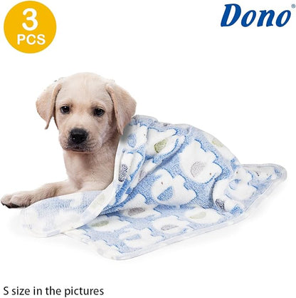 Dono 1 Pack 3 Dog Blankets, Soft Fluffy Fleece Pet Blanket Warm Sleep Mat Paw - Image 2