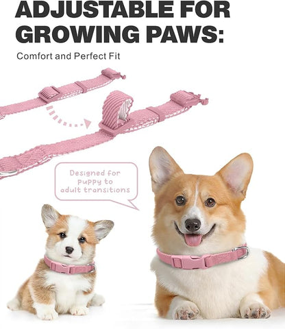Dynmeow Soft and Breathable Cotton Dog Collar, Durable Adjustable Female Girl - Image 3