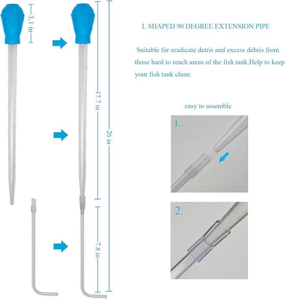 Aquarium Coral Feeder Fish Feeder Waste Clean Tool Manual Cleaner Water Changer - Image 5
