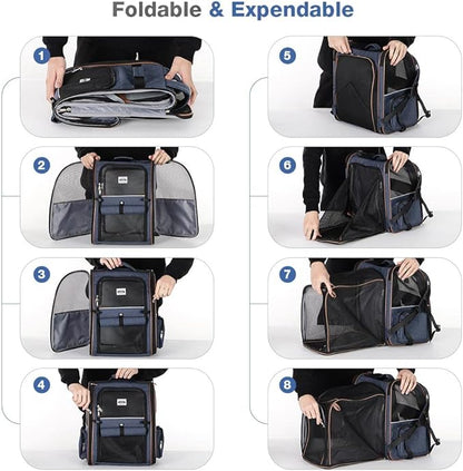 Lekebobor Extra Large Cat Backpack Carrier Expandable Pet Carrier Backpack - Image 6