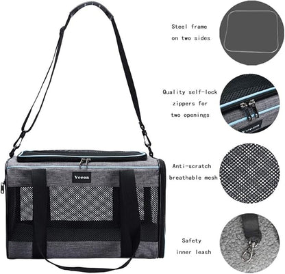 Vceoa 19x12x12 Inches Cat, Dog Carrier - Image 4