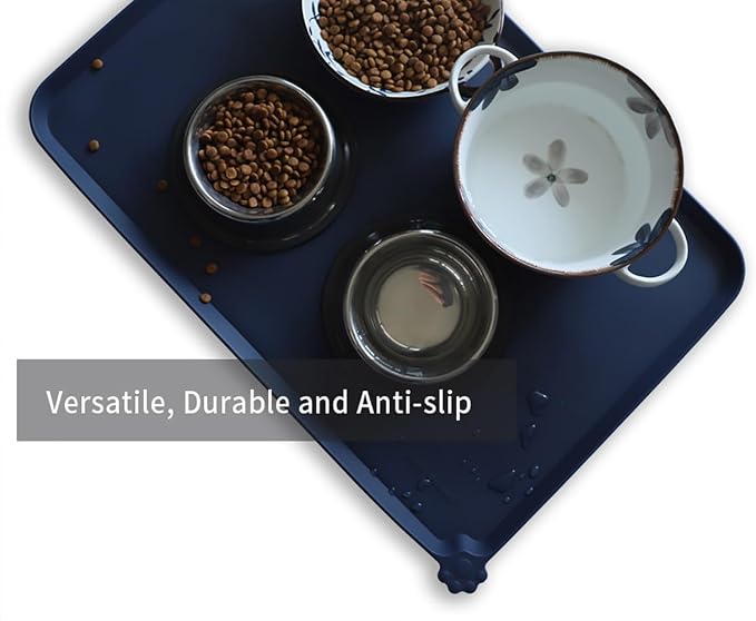 Hoki Found Large Waterproof Silicone Pet Food Mats Tray - Image 4