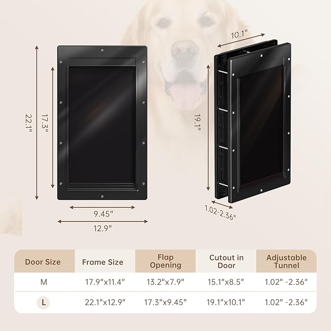 3-Flap Dog Door, Large Doggy Door, Doggie Door - Image 7
