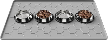 Pieviev 34''x22'' Dog Cat Food Bowl Mat, Silicone Waterproof Food Grade Pet by Pieviev