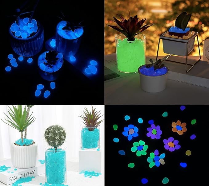 Glow in The Dark Stones 1000 Pcs Glow Pebbles Aquarium Rocks - Image 2