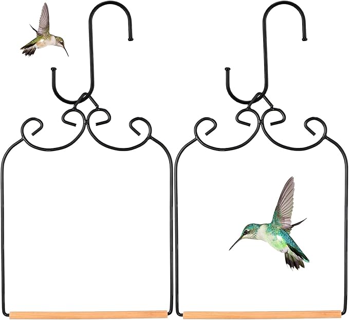 2 Pack Hummingbird Swings and Perches Metal Frames by Unknown