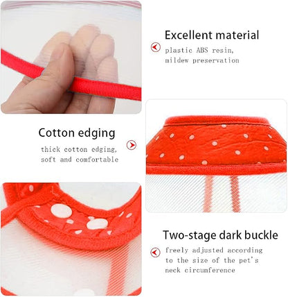 Pet Cone Recovery Dog Cone Adjustable Dog Collar Clear Padded Collar - Image 4
