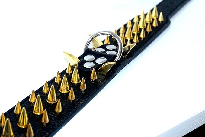 Serijoars Spiked Studded Dog Collar, PU Leather Dog Collar, Adjustable Pet - Image 4